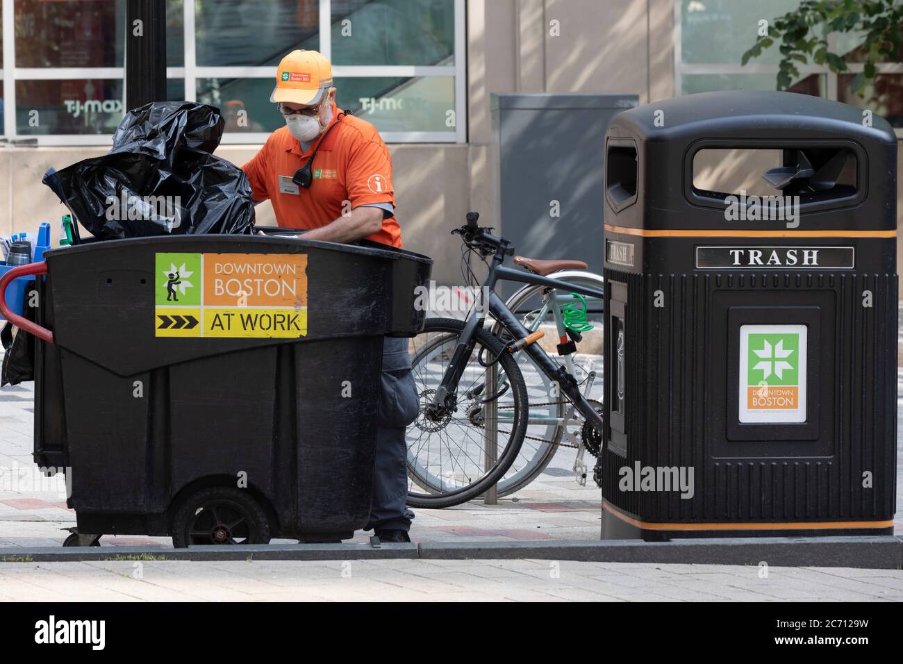 Pulitori di strada, Downtown Crossing, Boston, Massachusetts USA Foto Stock