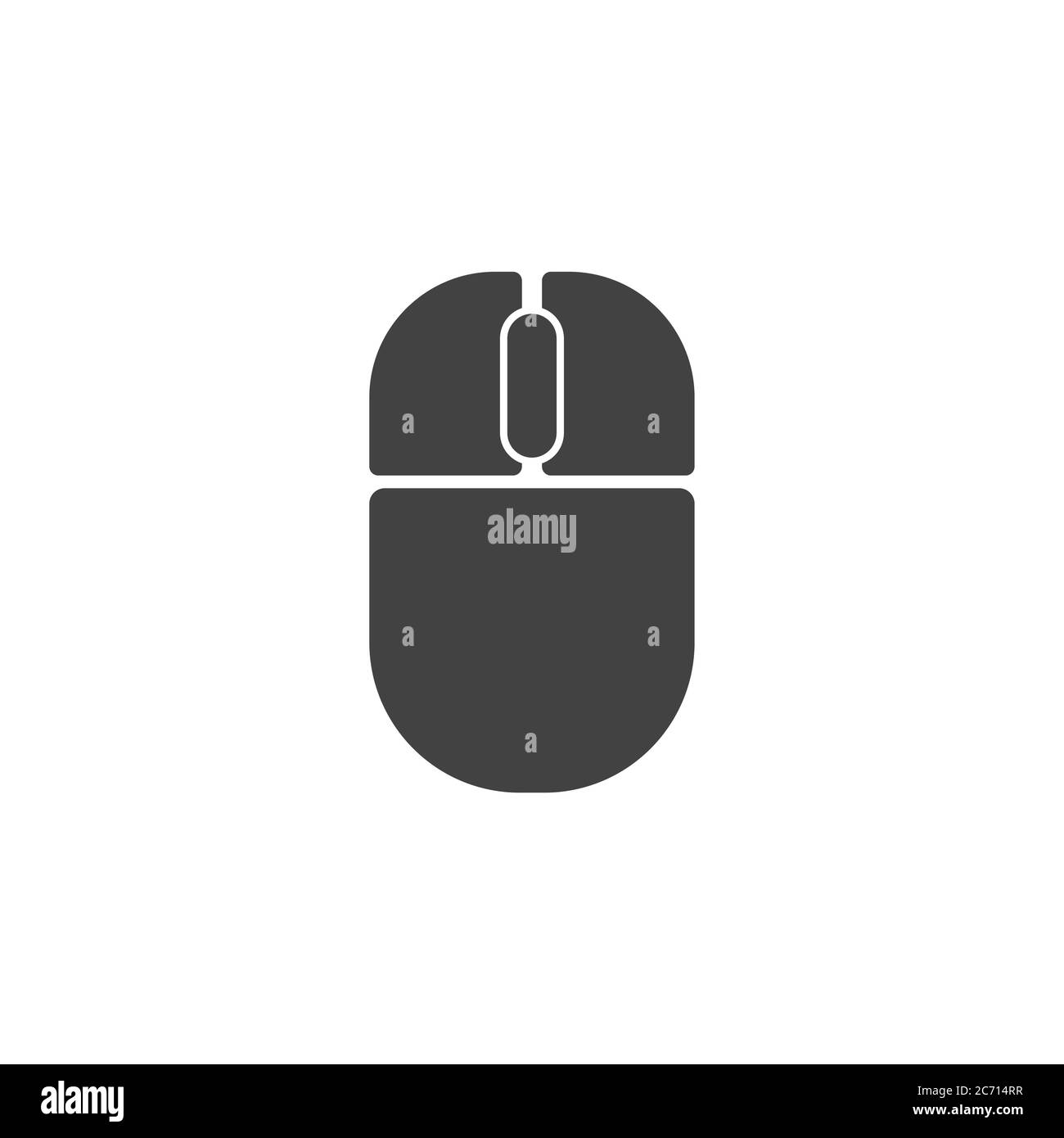 Icona del mouse del computer. Modello del logo del mouse wireless isolato Illustrazione Vettoriale