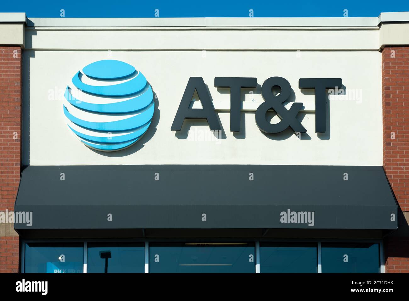 Accedi a un negozio di telefoni AT&T. Foto Stock