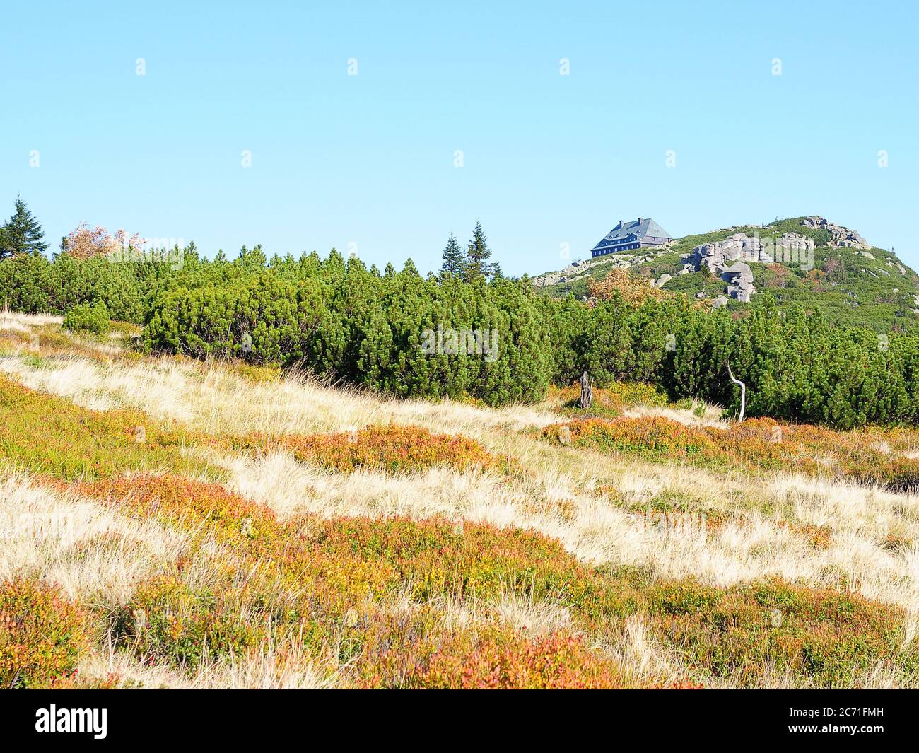 Szrenica ostello di montagna, Karkonosze Montagne, Sudete, Polonia Foto Stock