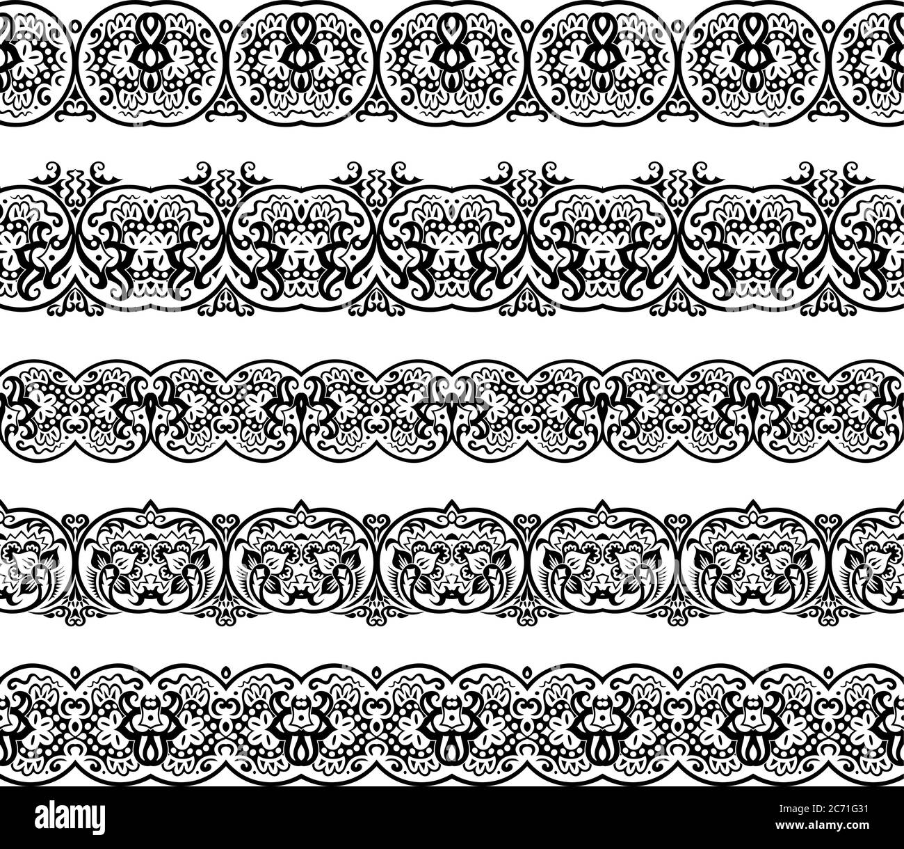 Astratta natura etnica senza giunture righe d'arte Illustrazione Vettoriale