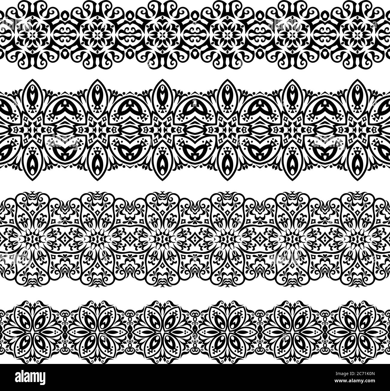 Astratta natura etnica senza giunture righe d'arte Illustrazione Vettoriale