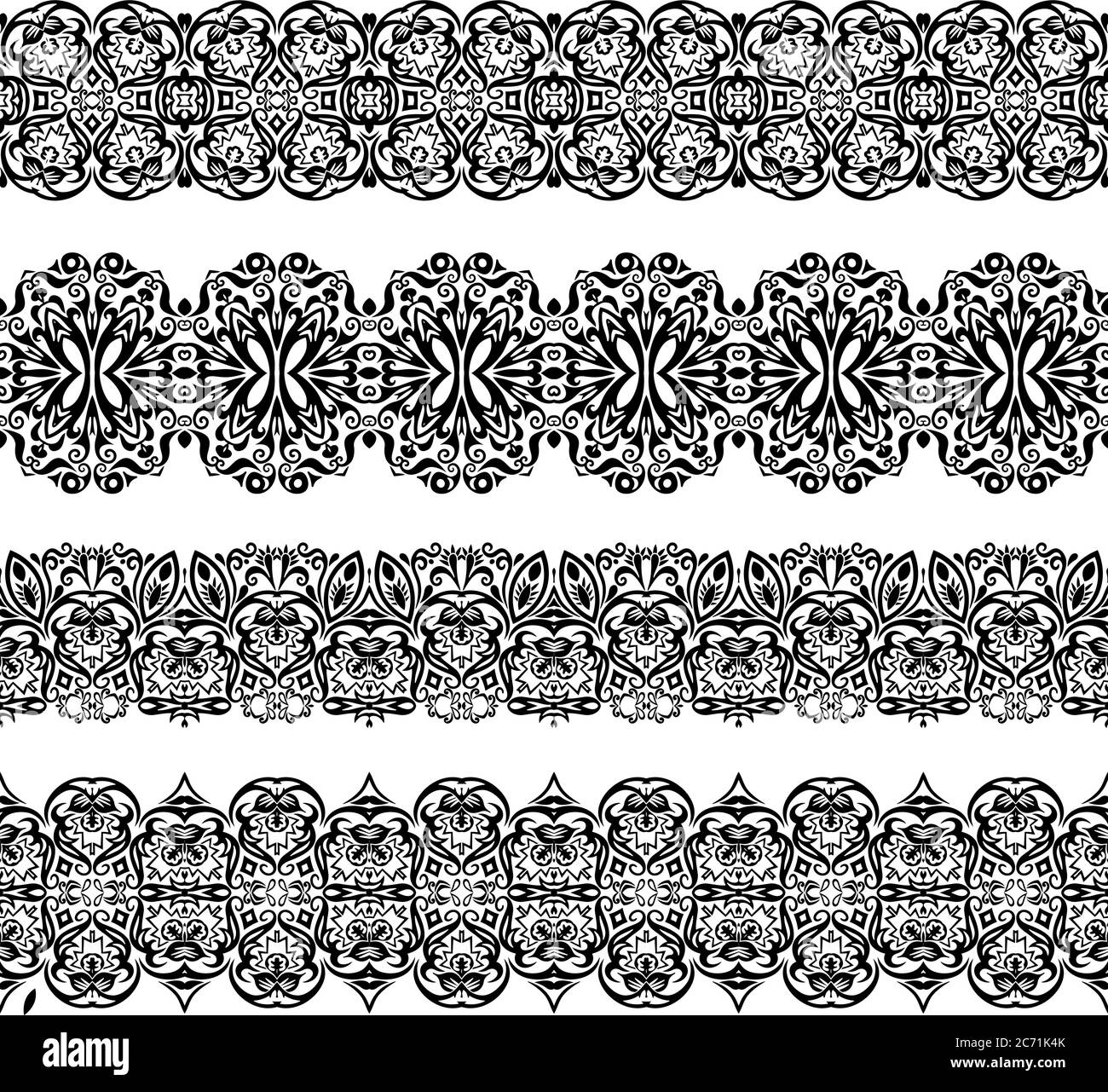 Astratta natura etnica senza giunture righe d'arte Illustrazione Vettoriale