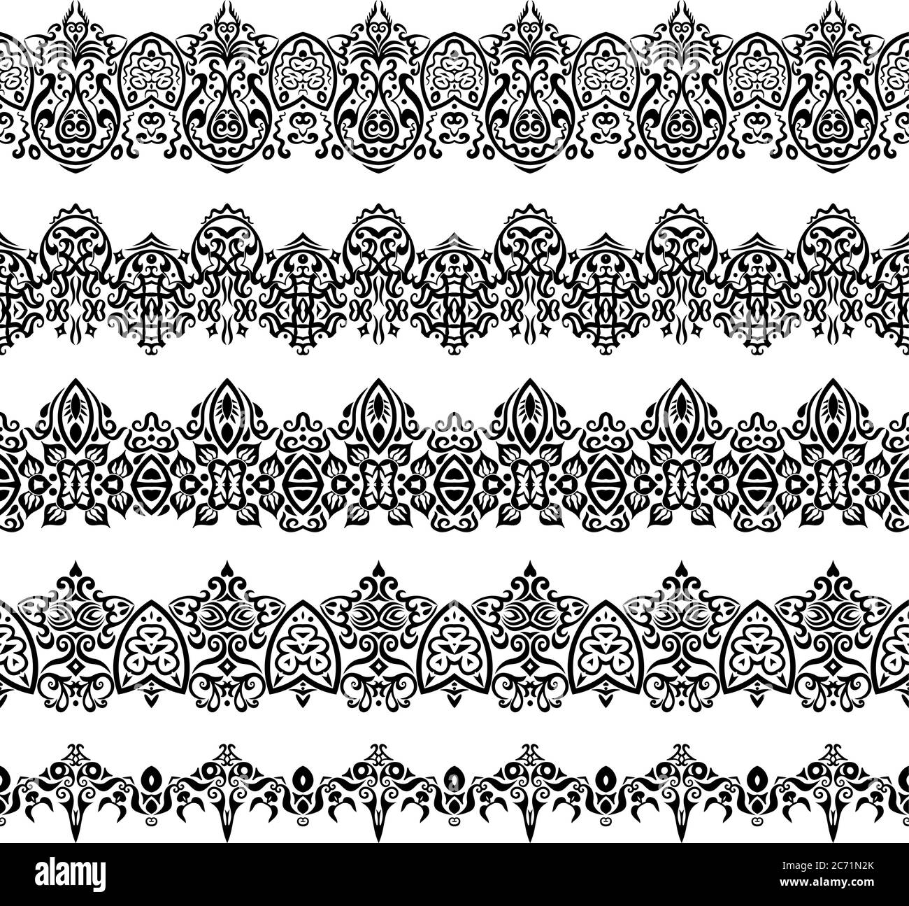 Astratta natura etnica senza giunture righe d'arte Illustrazione Vettoriale