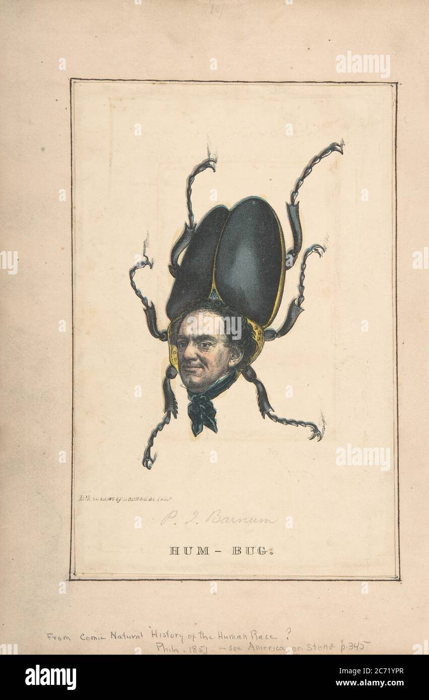 Ronzio (P. Barnum), dalla storia naturale comica della razza umana, 1851. Foto Stock