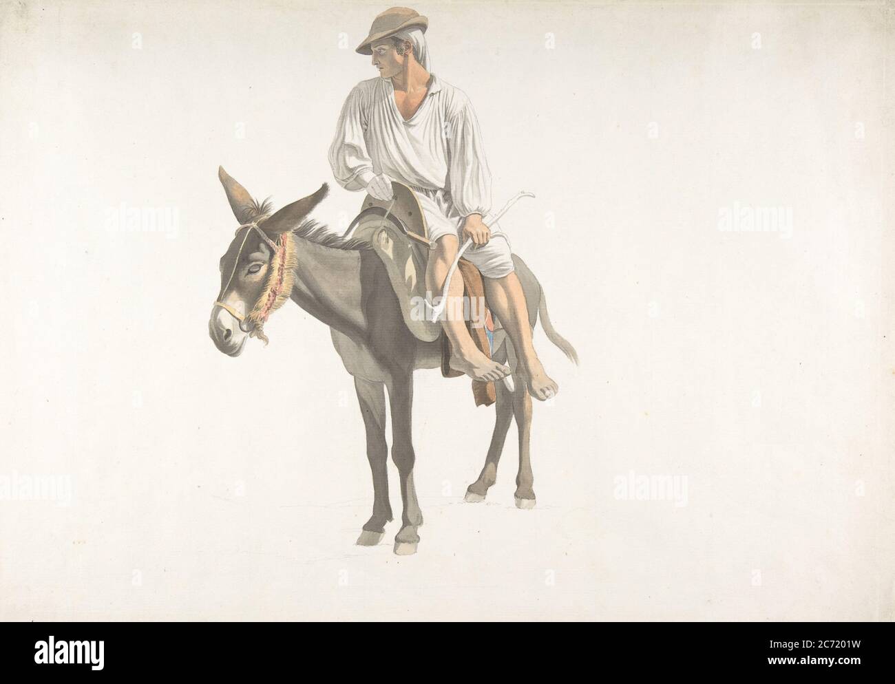 Contadino su un asino, ca. 1783-87. Foto Stock