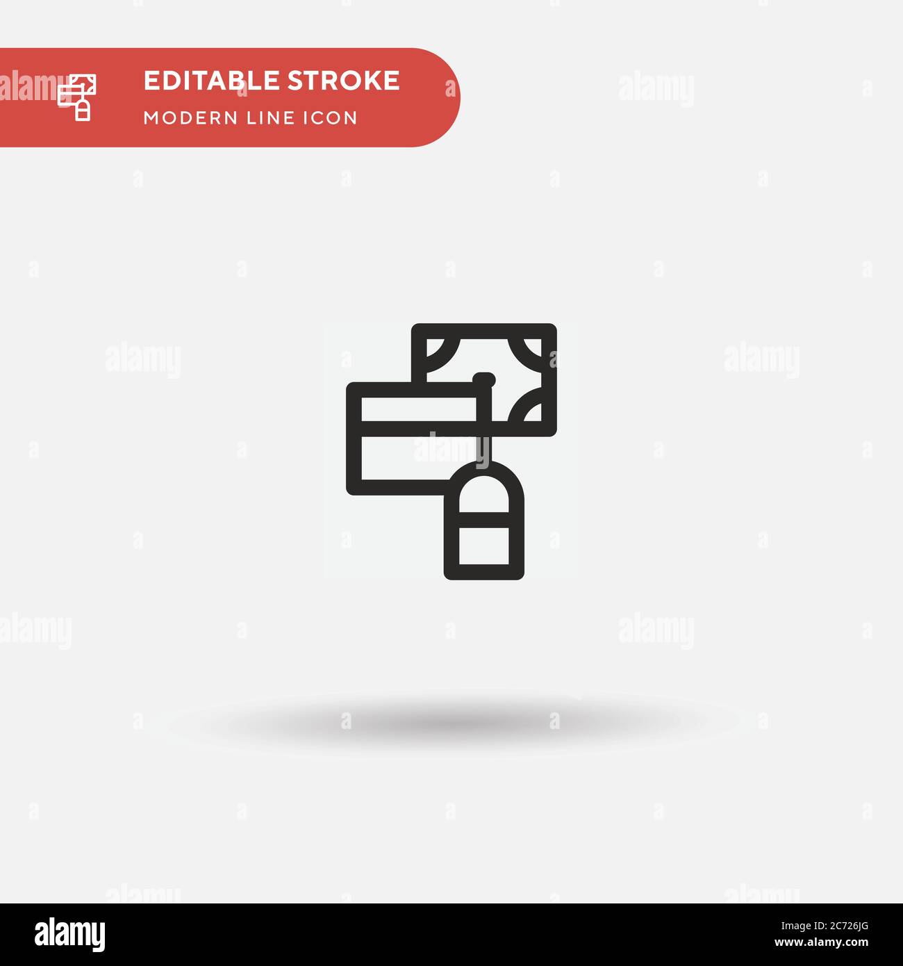 Icona vettore semplice di sicurezza dei pagamenti. Modello di disegno simbolo illustrazione per elemento UI mobile Web. Pittogramma moderno a colori perfetto su tratto modificabile. Illustrazione Vettoriale