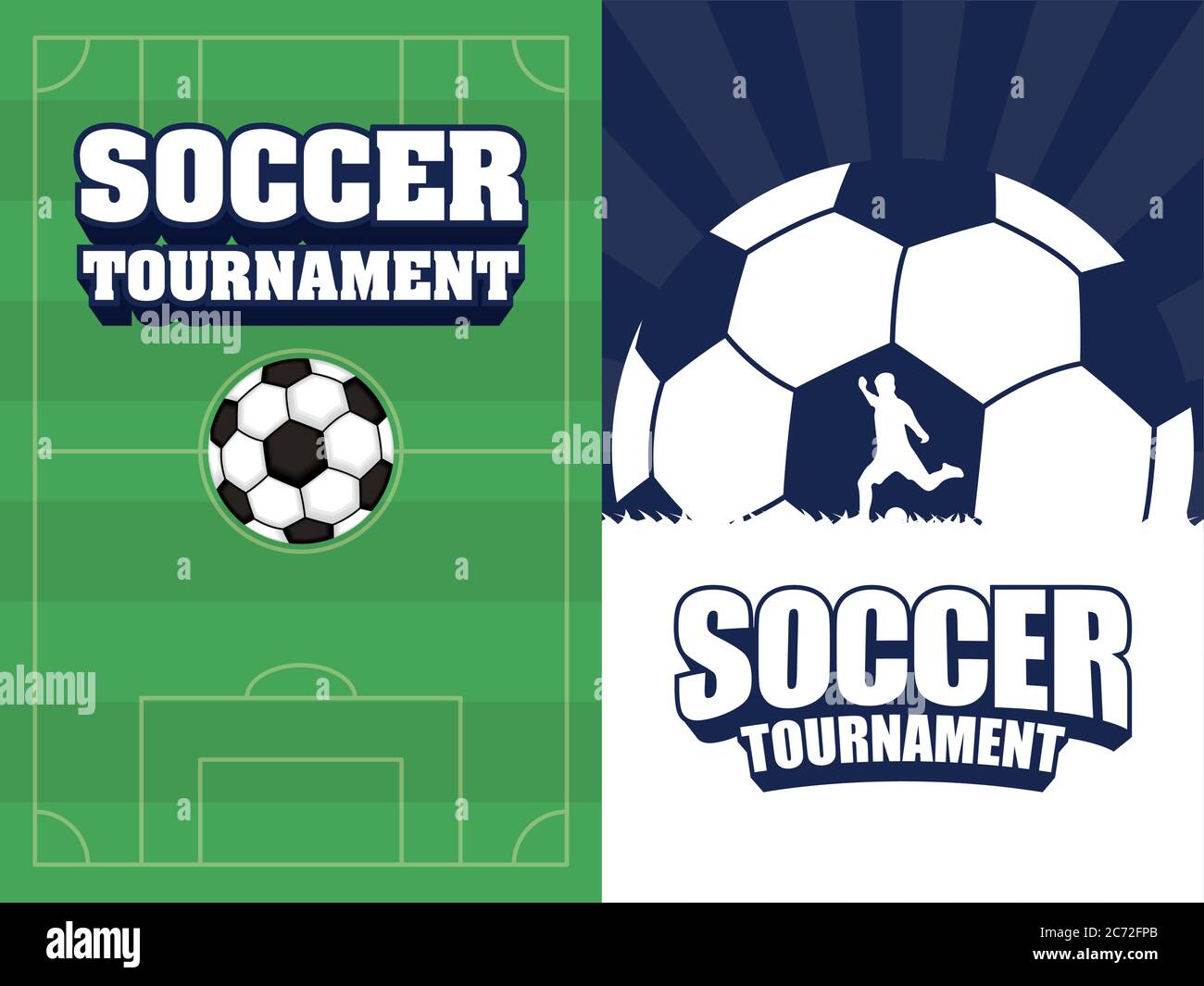 poster calcio sportivo con disegno di illustrazione vettoriale campeggiare  e palloncino Immagine e Vettoriale - Alamy