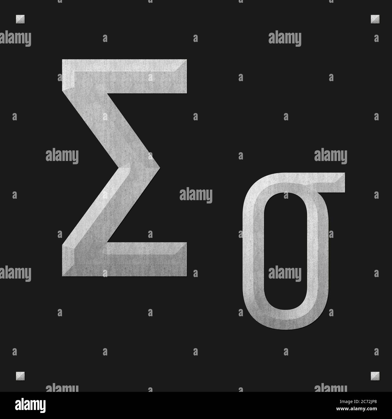 Alfabeto greco formazione di tessitura di pietra, Sigma Foto Stock
