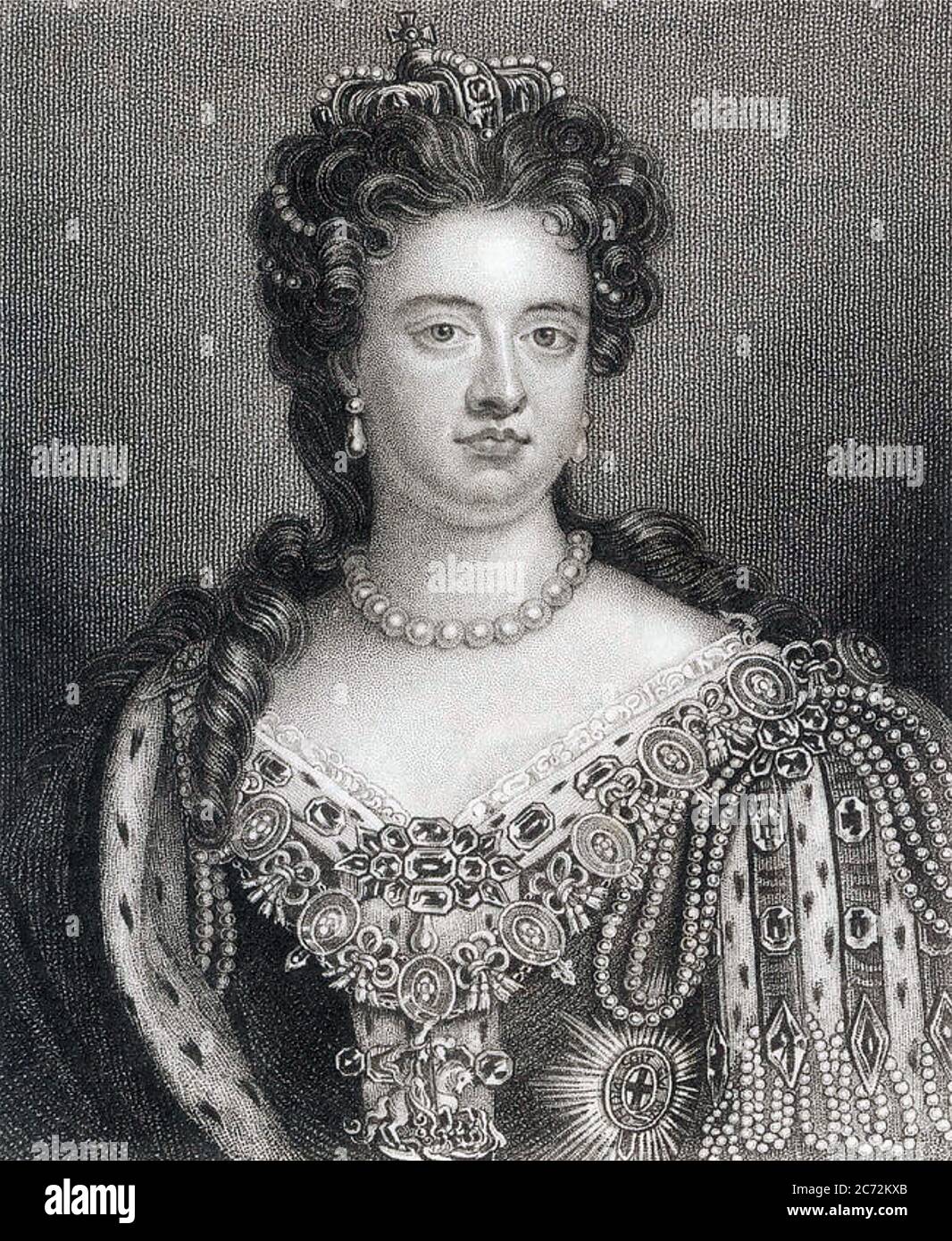 REGINA ANNA DI GRAN BRETAGNA (1665-1714) Foto Stock