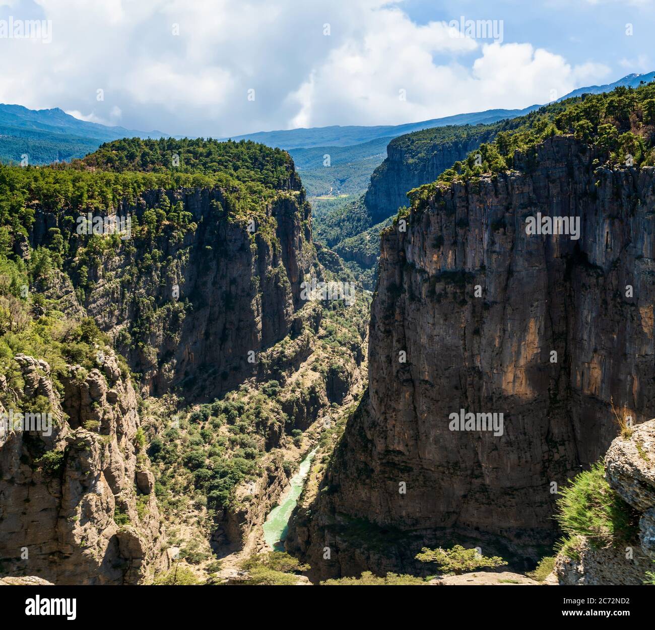 Tazi Canyon e scogliere paesaggio da Manavgat, Antalya, Turchia Foto Stock