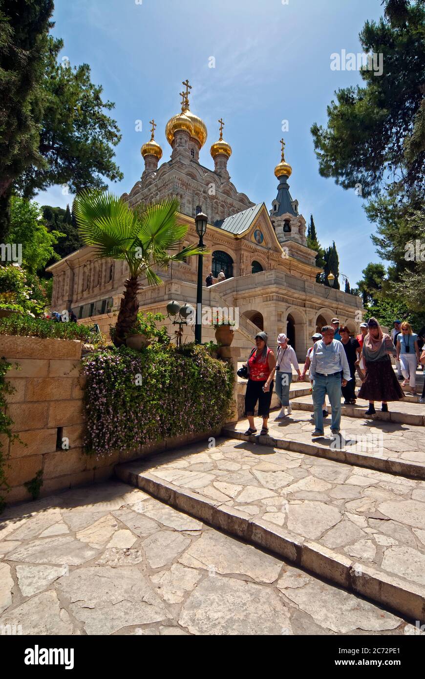 Chiesa ortodossa russa di Santa Maria Maddalena a Gerusalemme, Israele Foto Stock