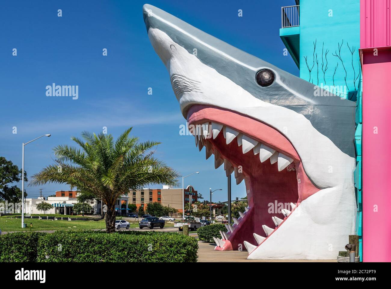 Sharkheads Biloxi Beach, negozio di souvenir turistico sulla costa del Golfo del Mississippi. Foto Stock