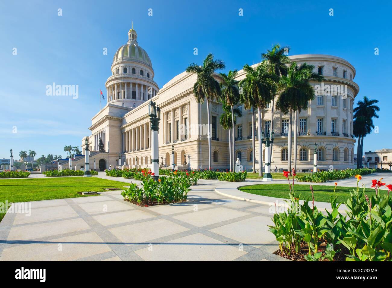 Il Campidoglio dell'Avana, recentemente restaurato, un'icona della capitale cubana Foto Stock