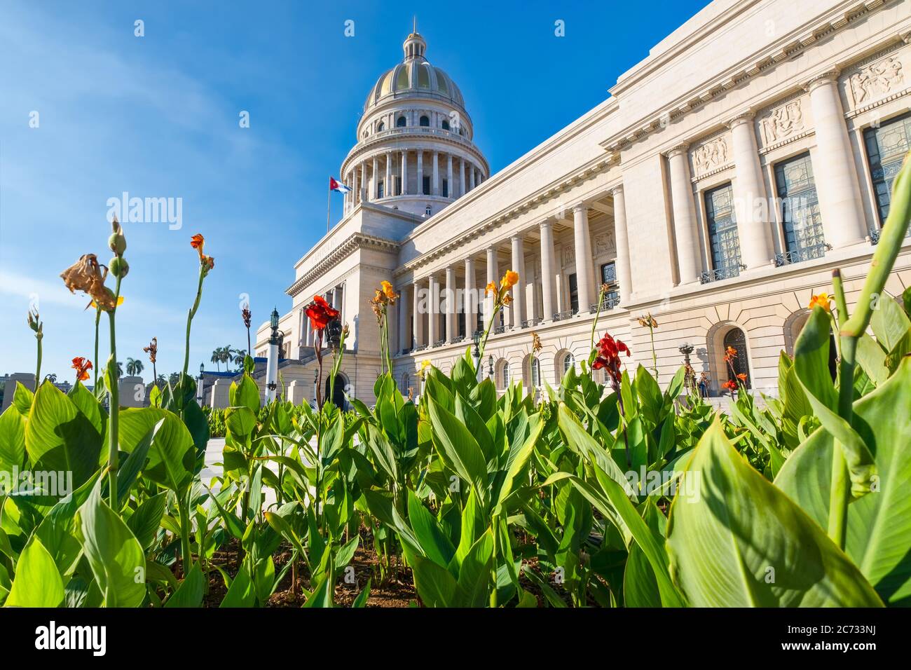 Il Campidoglio dell'Avana, recentemente restaurato, un'icona della capitale cubana Foto Stock