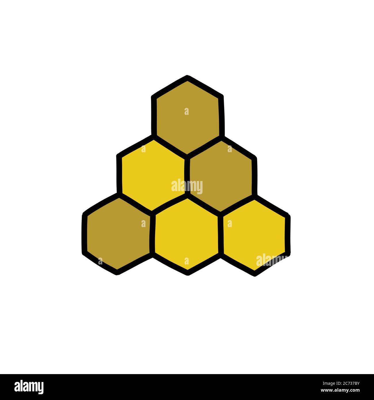 icona a forma di doodle a nido d'ape, illustrazione vettoriale Illustrazione Vettoriale