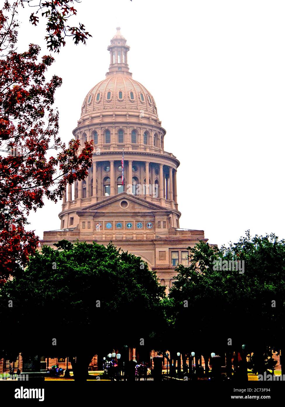 vista sulla capitale dello stato del texas di austin Foto Stock