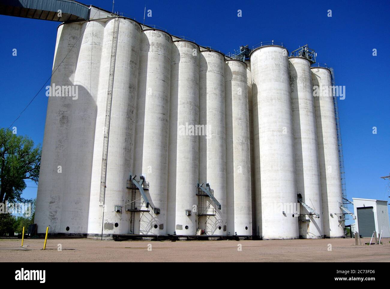 vista dell'elevatore della granella sidney wyoming Foto Stock