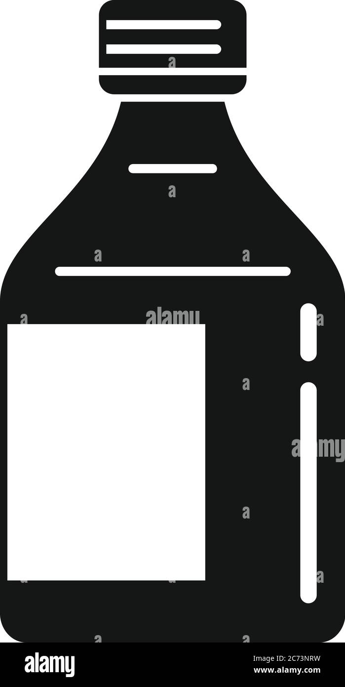 Icona sciroppo di tosse. Semplice illustrazione dell'icona vettore di sciroppo di tosse per il web design isolato su sfondo bianco Illustrazione Vettoriale