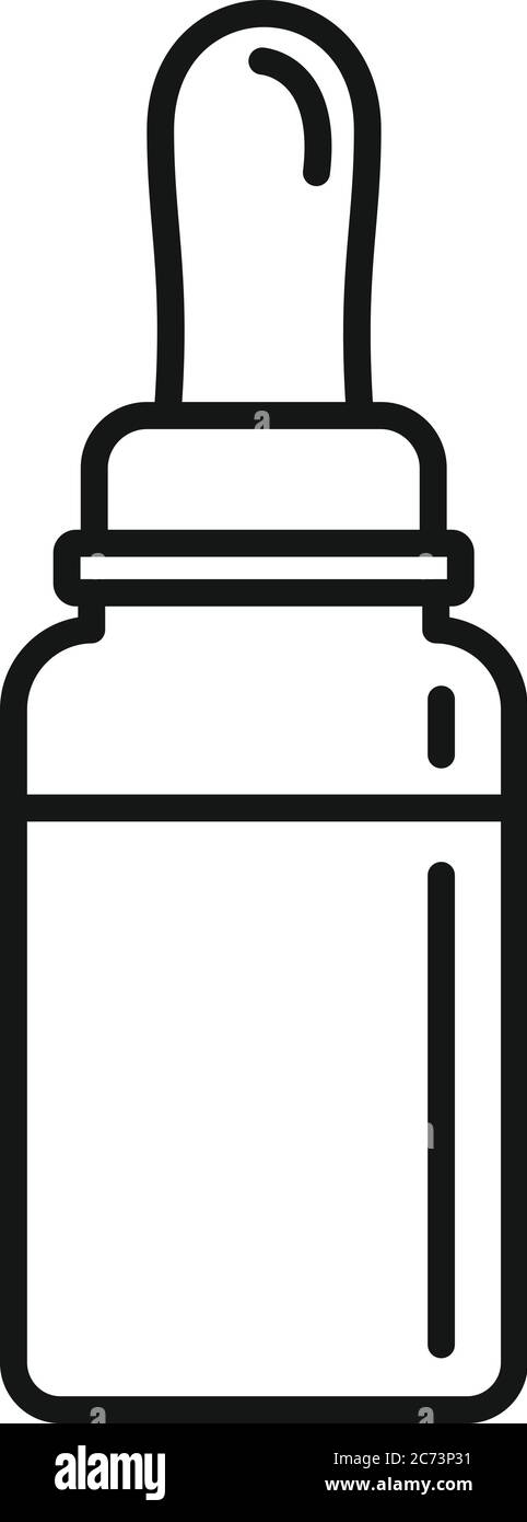 Icona unguento sciroppo di tosse. Contorno sciroppo di tosse unguento icona vettore per web design isolato su sfondo bianco Illustrazione Vettoriale