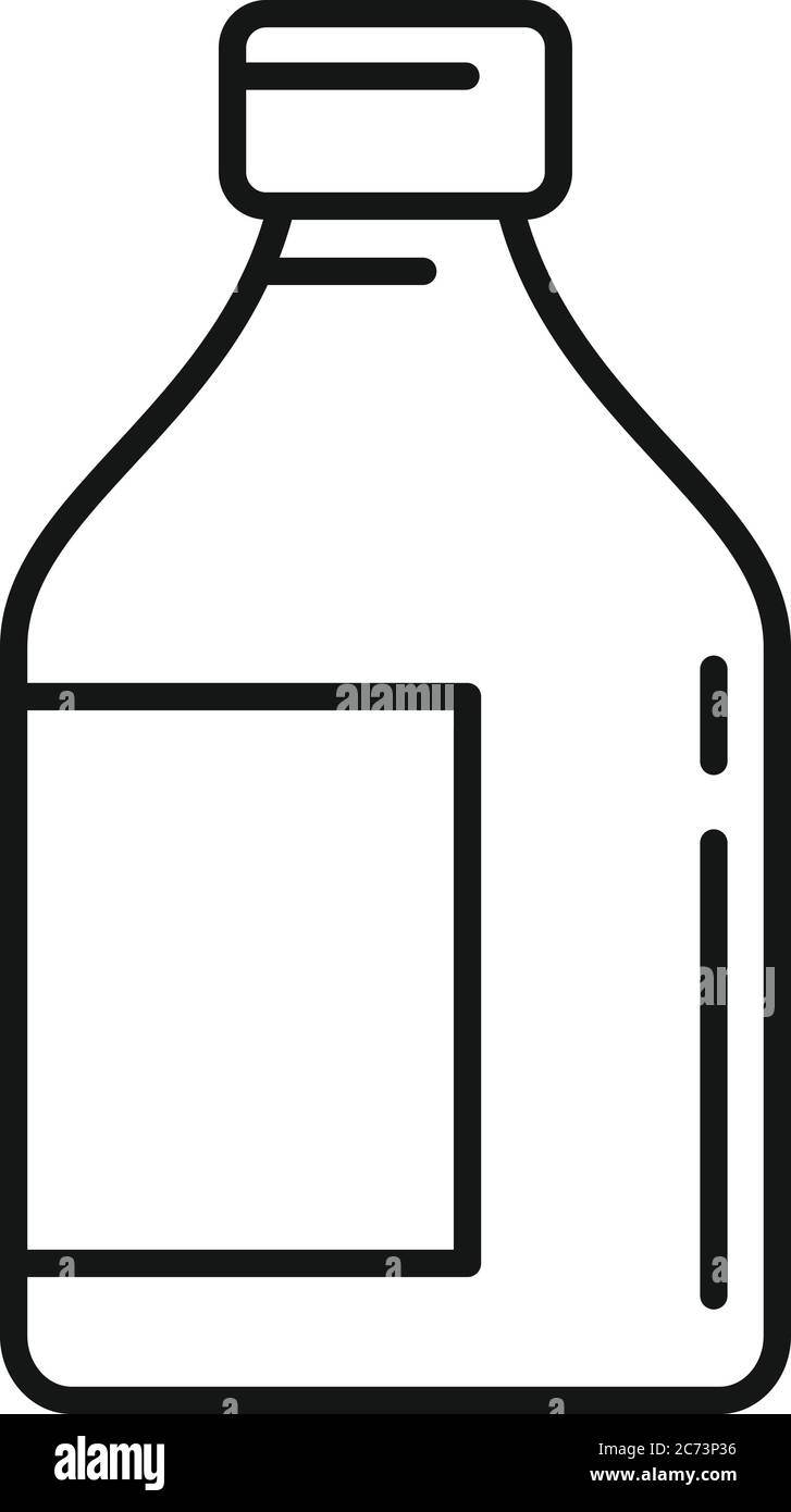 Icona sciroppo di tosse. Icona vettoriale dello sciroppo di tosse per il web design isolato su sfondo bianco Illustrazione Vettoriale