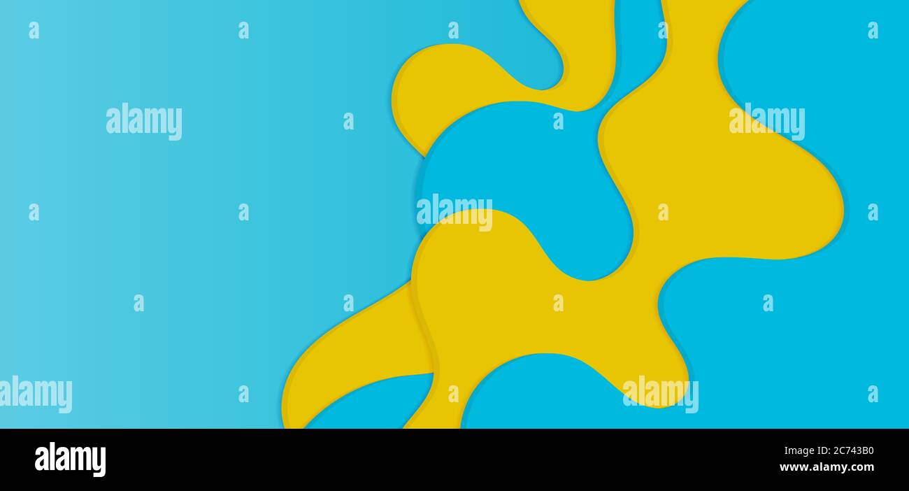 Moderna forma a forma di sovrapposizione a onda fluida progetta uno sfondo astratto con spazio per il contenuto. Illustrazione vettoriale. Illustrazione Vettoriale