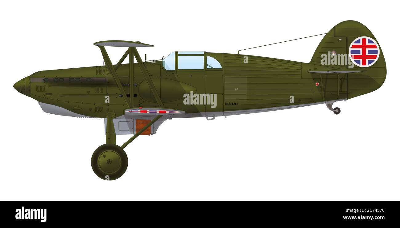 Avia B. 534.367 del 12° volo dell'aviazione slovacca, invasione della Polonia, settembre 1939 Foto Stock