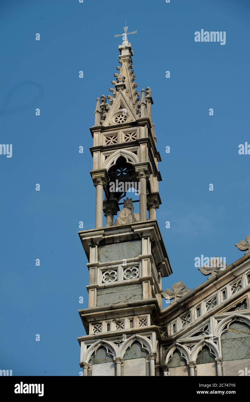 Italia, Lombardia, Monza, esterno, cattedrale, facciata esterna, Foto Stock