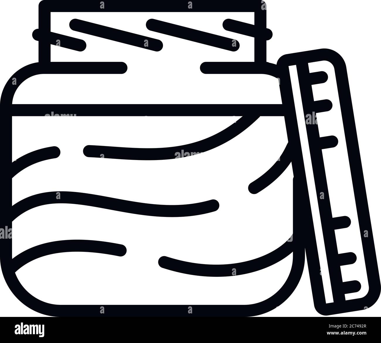 Peanut choco burro icona. Delineare peanut choco burro icona vettoriali per il web design isolato su sfondo bianco Illustrazione Vettoriale