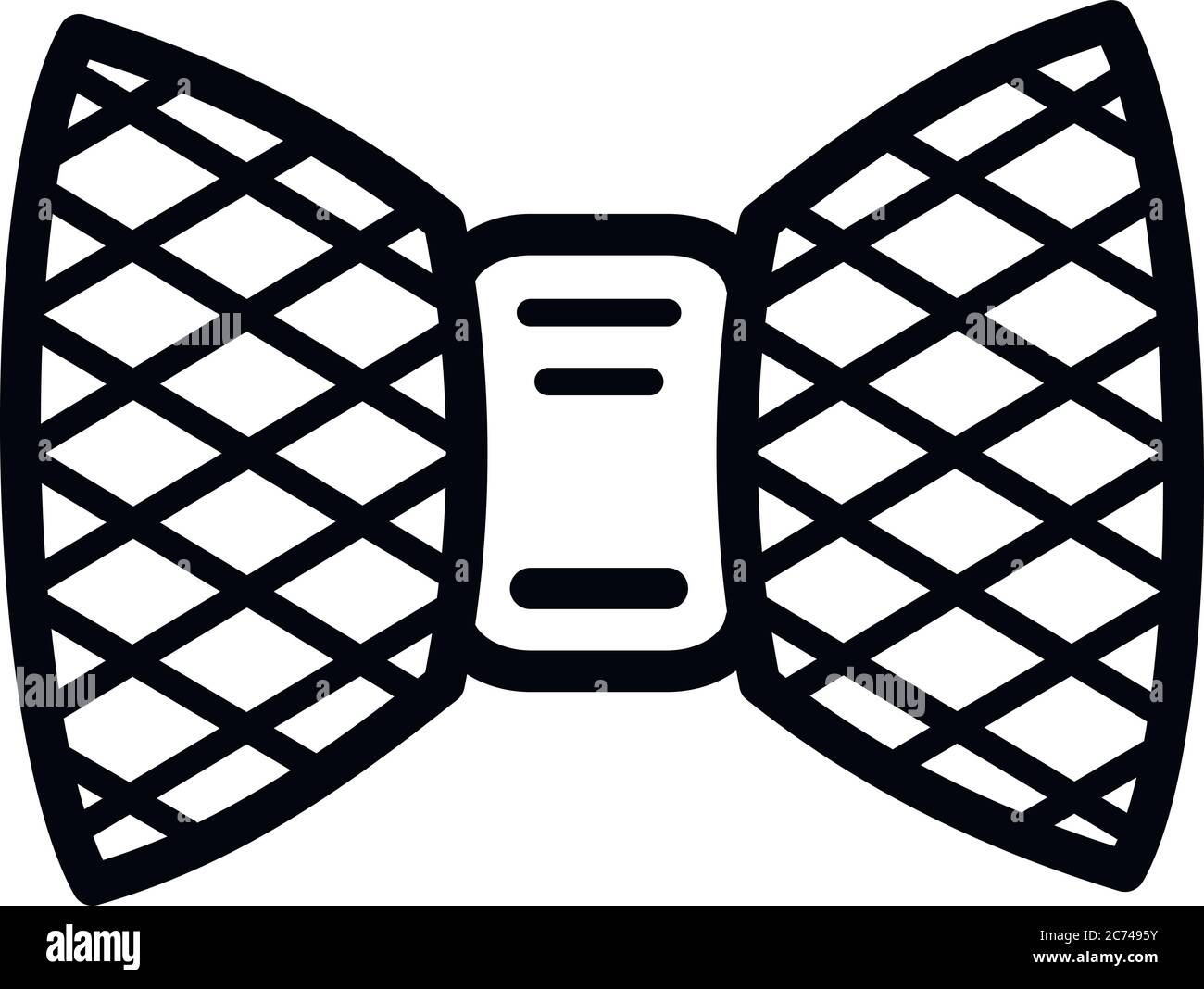 Il filtro Bow tie icona. Delineare il filtro bow tie icona vettoriali per il web design isolato su sfondo bianco Illustrazione Vettoriale