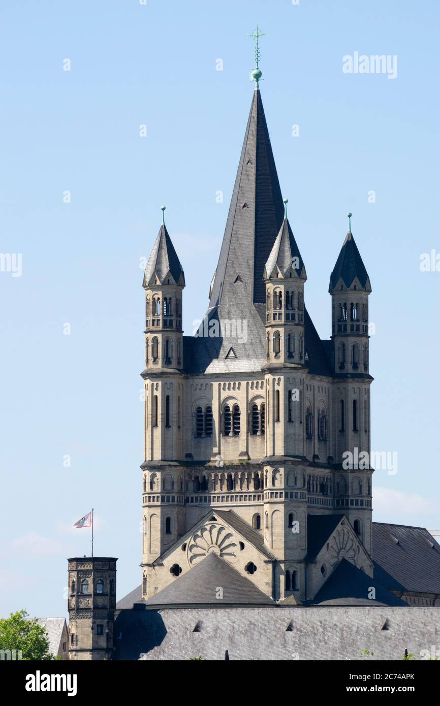 Chiesa Groß di San Martino, Colonia, Nord Reno-Westfalia, Germania, Europa Foto Stock