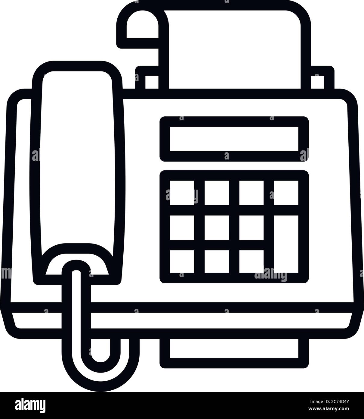 Invio di fax digitali icona. Profilo fax digitale icona vettoriali per il web design isolato su sfondo bianco Illustrazione Vettoriale