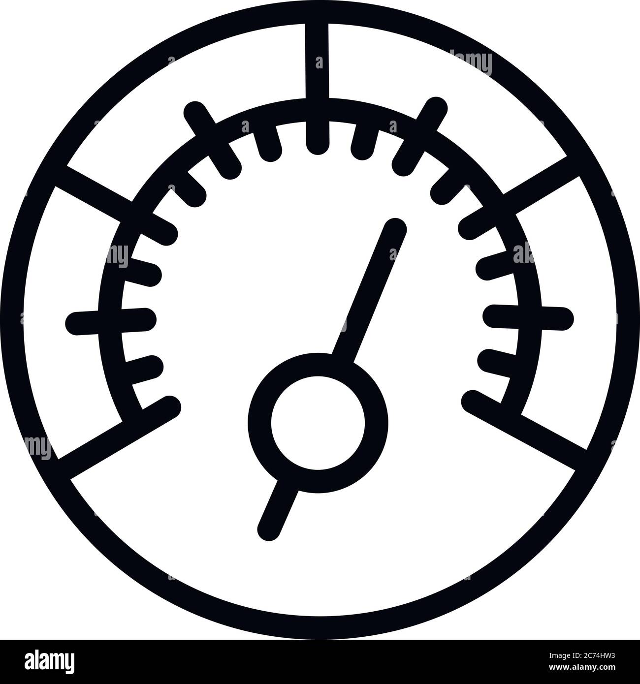 Icona tachimetro alto. Icona del vettore tachimetro alto per il disegno web isolato su sfondo bianco Illustrazione Vettoriale