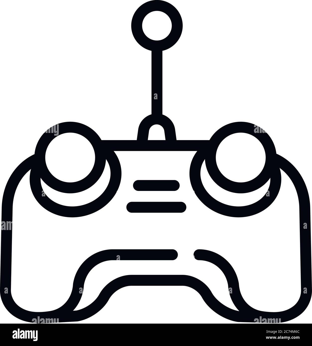 Icona drone di controllo remoto. Icona vettoriale drone per controllo remoto per disegno web isolato su sfondo bianco Illustrazione Vettoriale