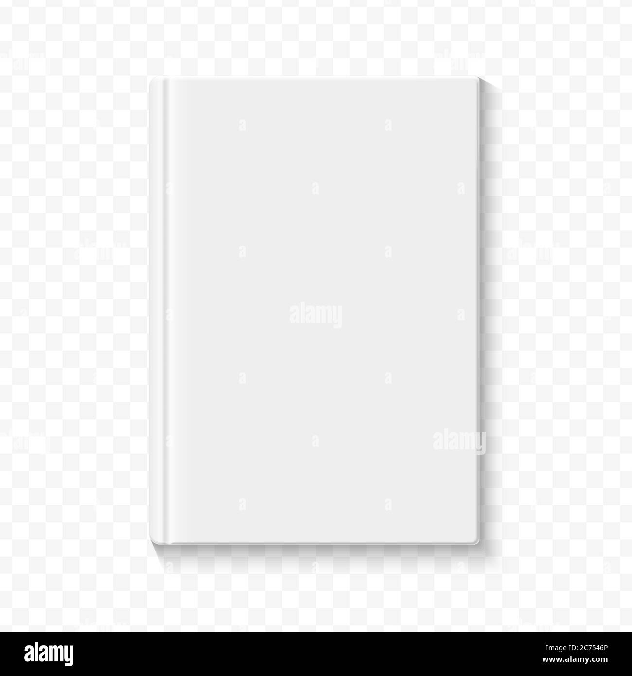 Modello di copertina bianco chiaro sullo sfondo alfa transperant con ombre morbide e uniformi. Vettore. Illustrazione Vettoriale