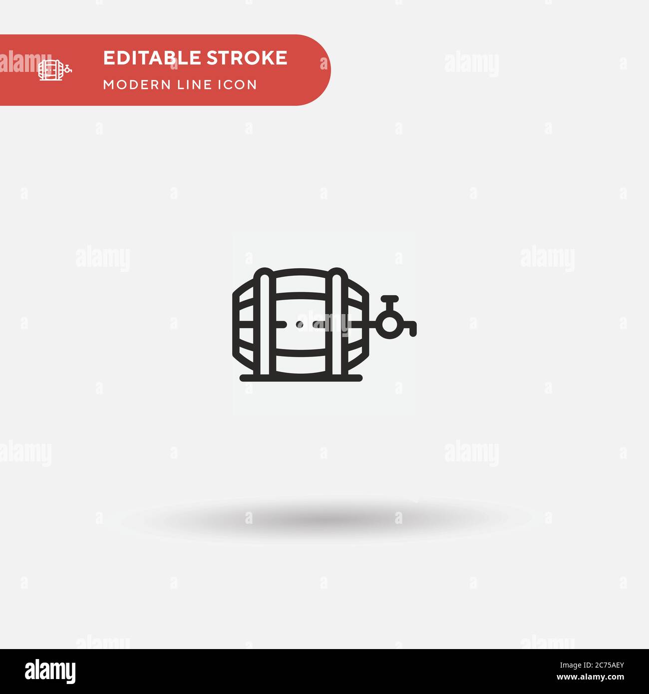 Vino icona vettore semplice. Modello di disegno simbolo illustrazione per elemento UI mobile Web. Pittogramma moderno a colori perfetto su tratto modificabile. Icone del vino per il vostro progetto aziendale Illustrazione Vettoriale