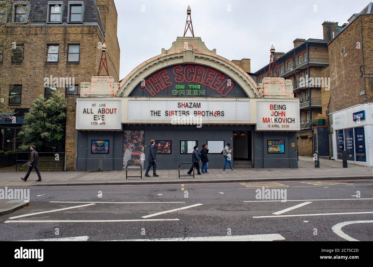 Lo schermo del cinema Green, Islington, Londra. Foto Stock