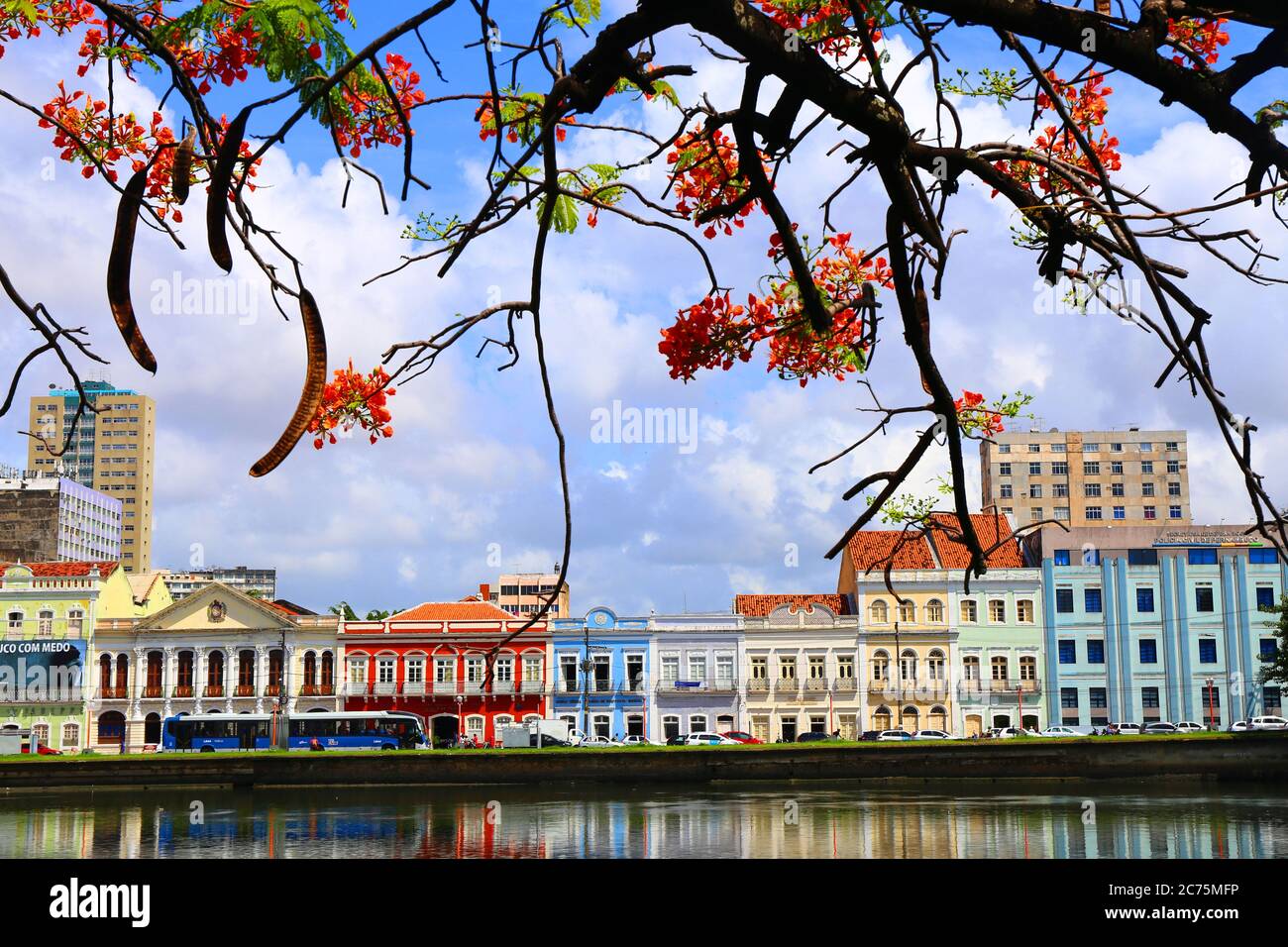 Bellissima vista sulla città vecchia di Recife, Pernambuco, Brasile Foto Stock