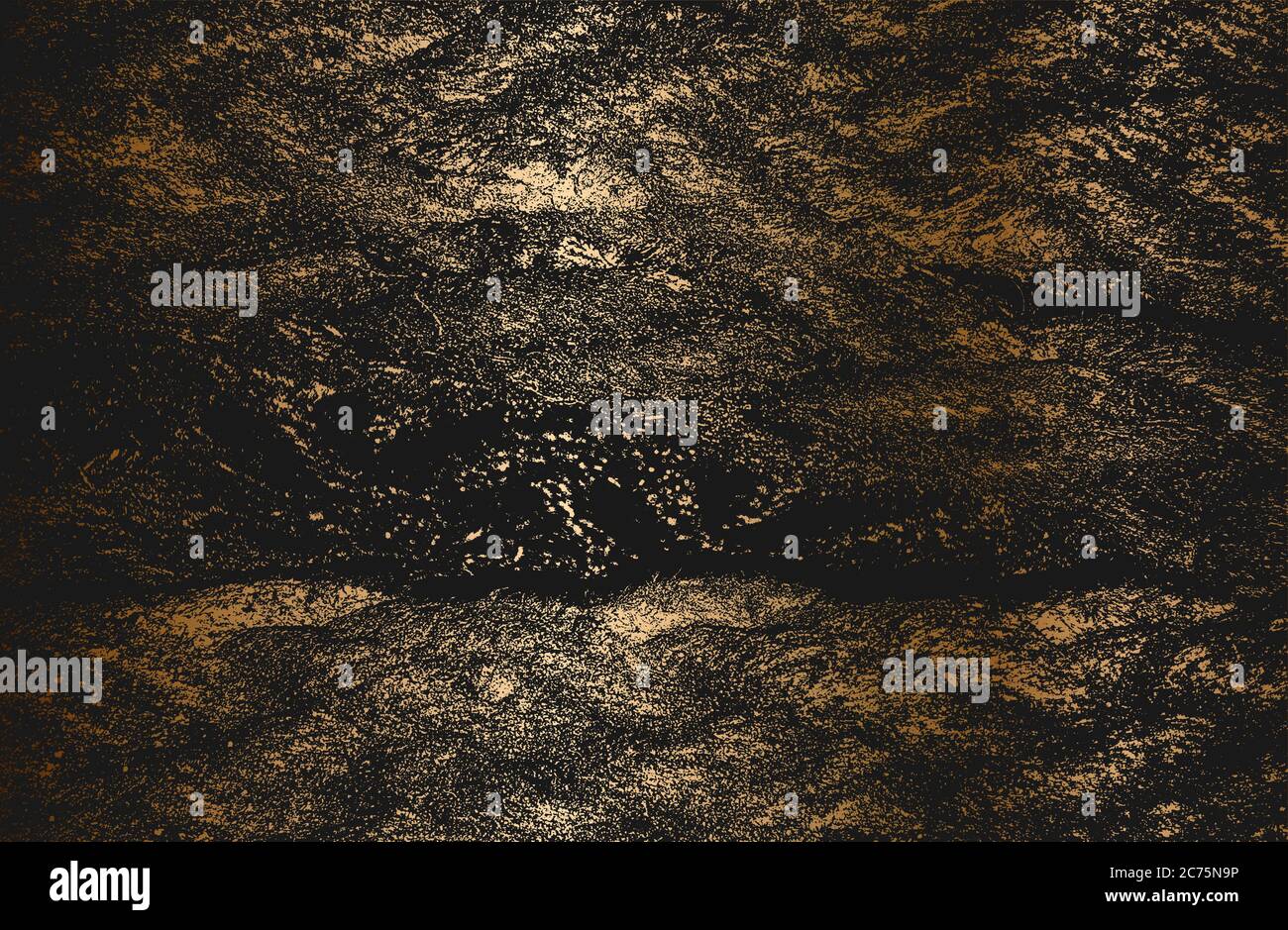 Grunge di distress struttura vettoriale di corda di vimini dorata. Sfondo bianco e nero. Illustrazione EPS 8 Illustrazione Vettoriale