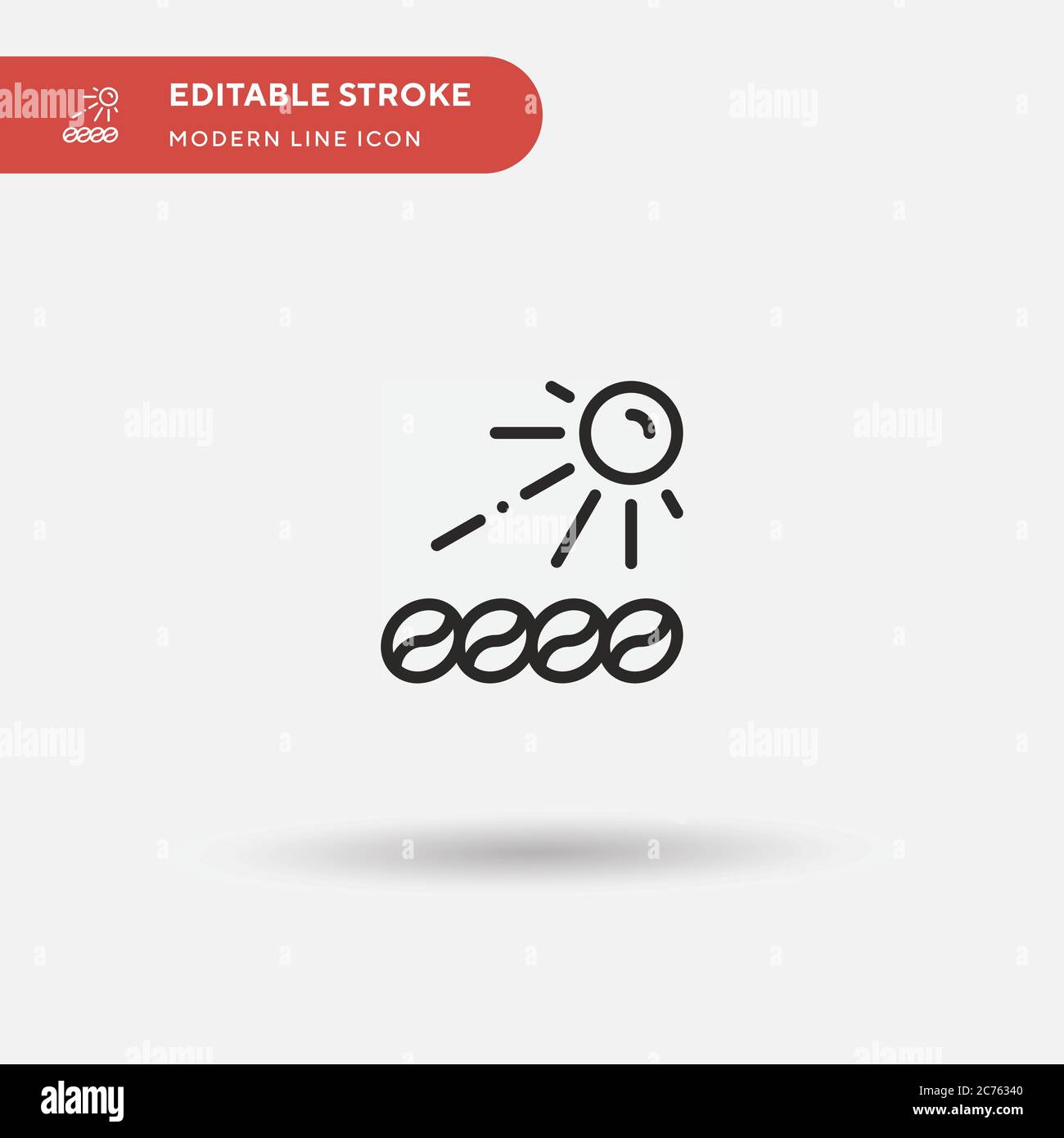 Icona vettore semplice asciutto. Modello di disegno simbolo illustrazione per elemento UI mobile Web. Pittogramma moderno a colori perfetto su tratto modificabile. Icone asciutte per il vostro progetto di affari Illustrazione Vettoriale