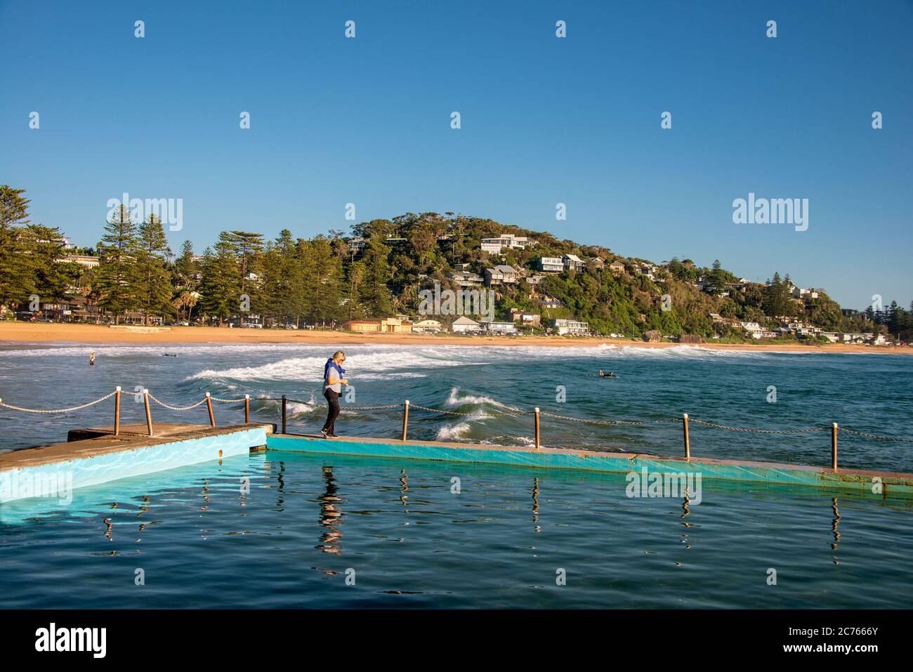 Piscina Palm Beach NSW Australia Foto Stock