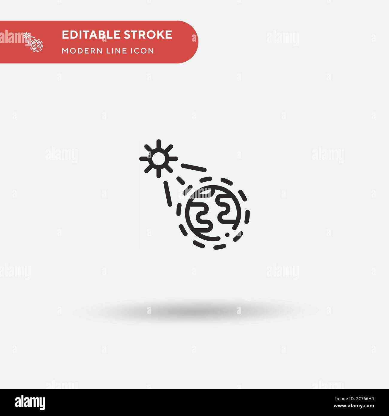 Icona vettore semplice ozono. Modello di disegno simbolo illustrazione per elemento UI mobile Web. Pittogramma moderno a colori perfetto su tratto modificabile. Icone di ozono per il vostro progetto aziendale Illustrazione Vettoriale