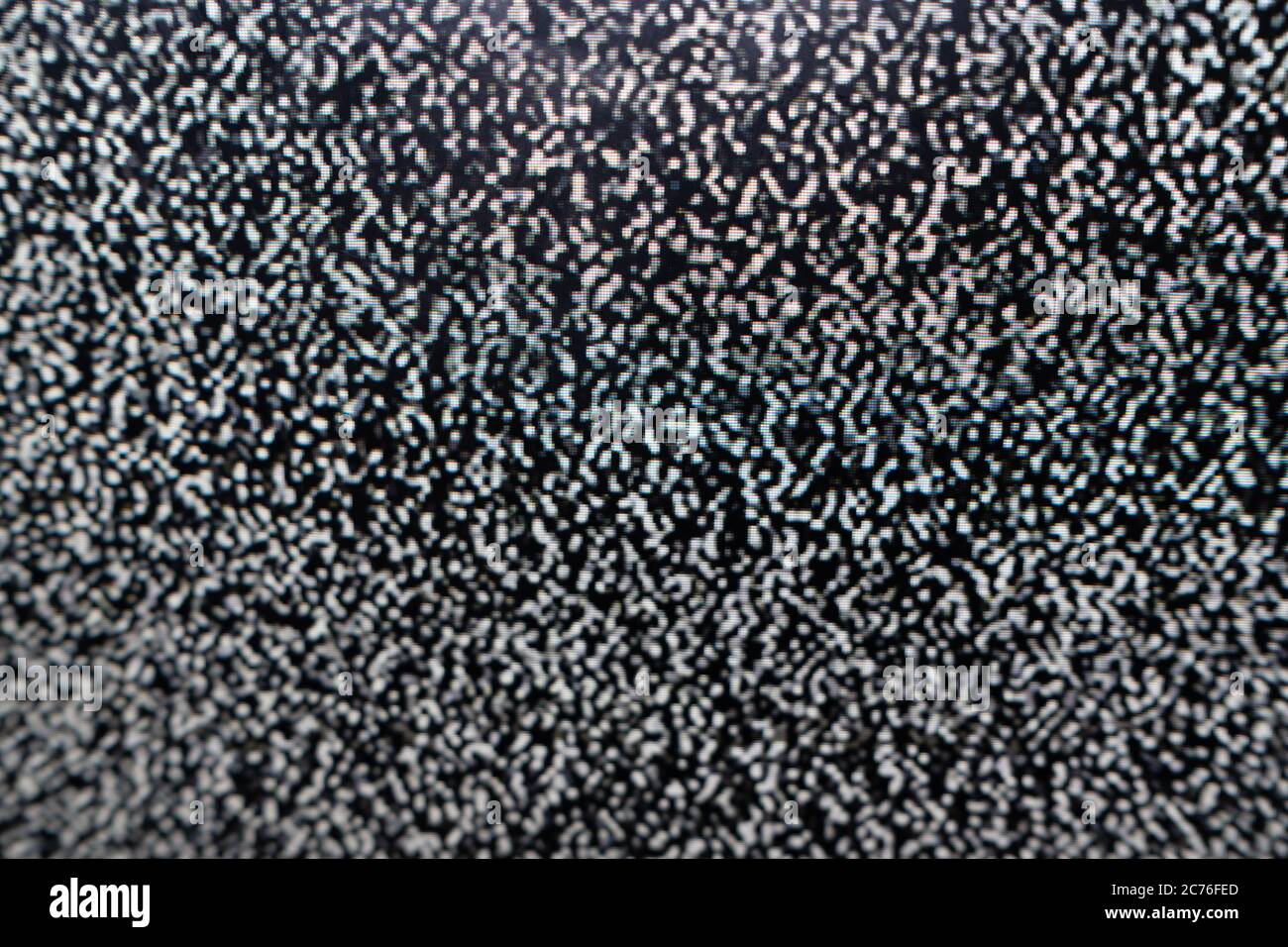 Stract screen texture glitch rumore. Testare il modello di texture del rumore di stridio dello schermo. Sfondo bianco e nero. L'immagine monocromatica astratta include un Foto Stock