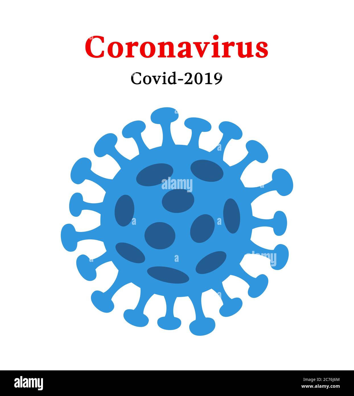 Astratto modello di ceppo virale novel coronavirus 2019-nCoV. Il pericolo del coronavirus e il rischio per la salute pubblica. Concetto medico pandemico con pericolo Foto Stock
