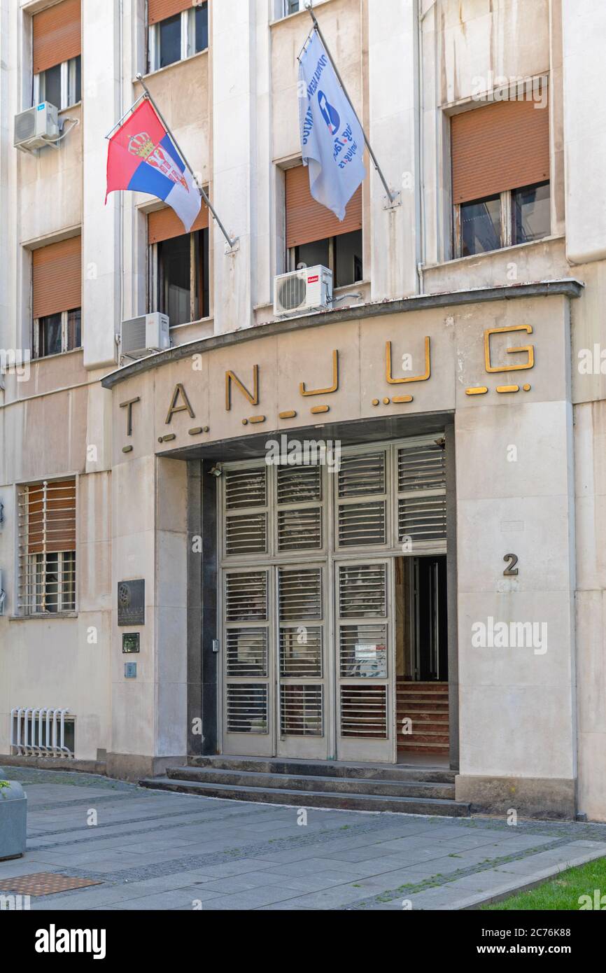 Belgrado, Serbia - 30 giugno 2019: Agenzia ufficiale di informazione dello Stato di Tanjug a Belgrado, Serbia. Foto Stock