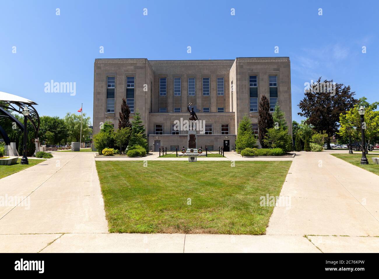 La Corte della contea di Huron a Goderich Ontario Canada il centro della città ha anche la Corte superiore locale di giustizia dell'Ontario Foto Stock