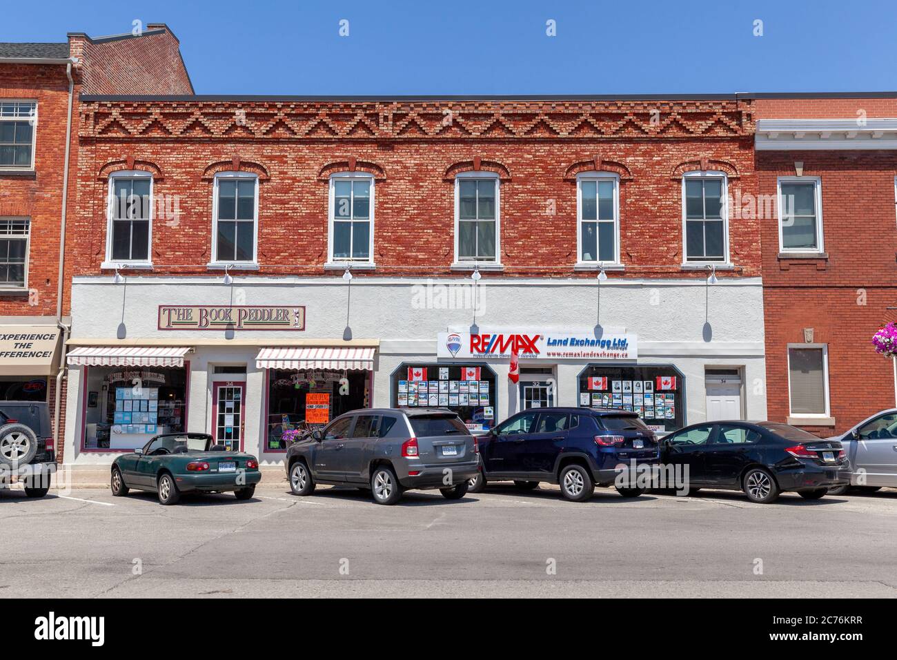 Negozi su West Street nel centro di Goderich Ontario Canada Foto Stock