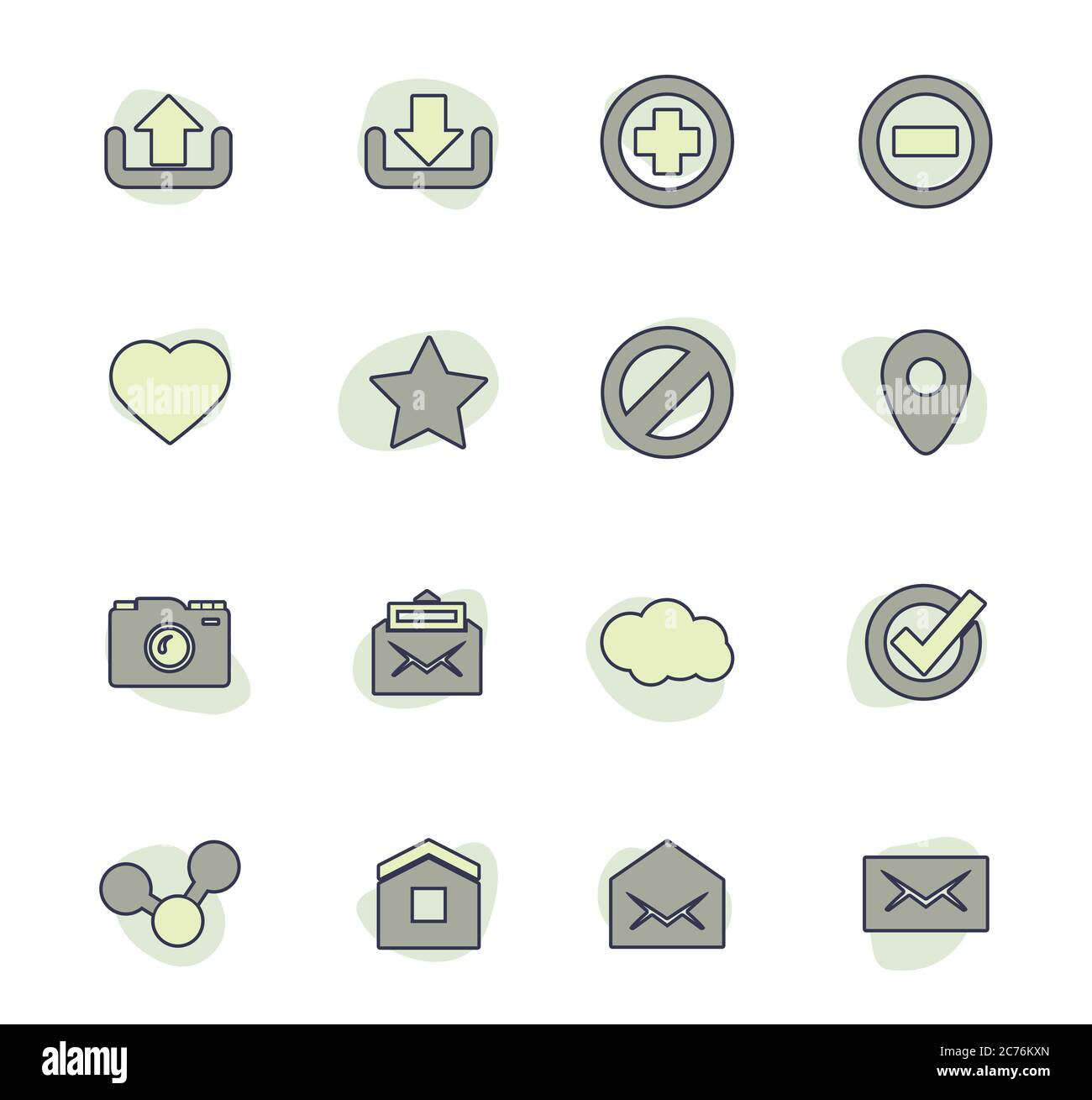 Set di icone dell'interfaccia utente Illustrazione Vettoriale