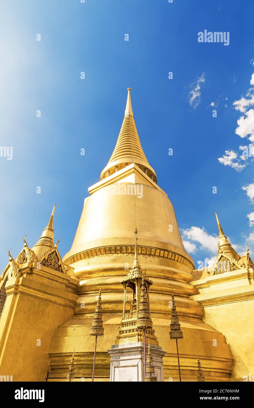 Wat Phra Kaew, Tempio del Buddha di Smeraldo. Il Grand Palace Bangkok. Thailandia Foto Stock