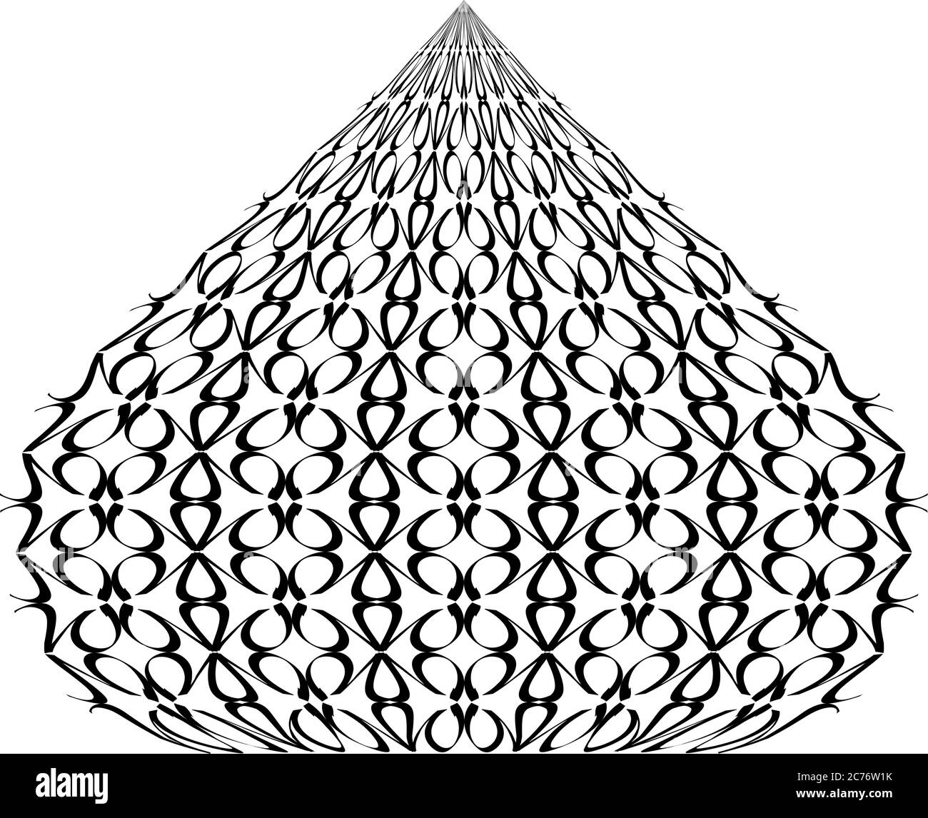 Vettore astratto forma geometrica in bianco e nero Illustrazione Vettoriale